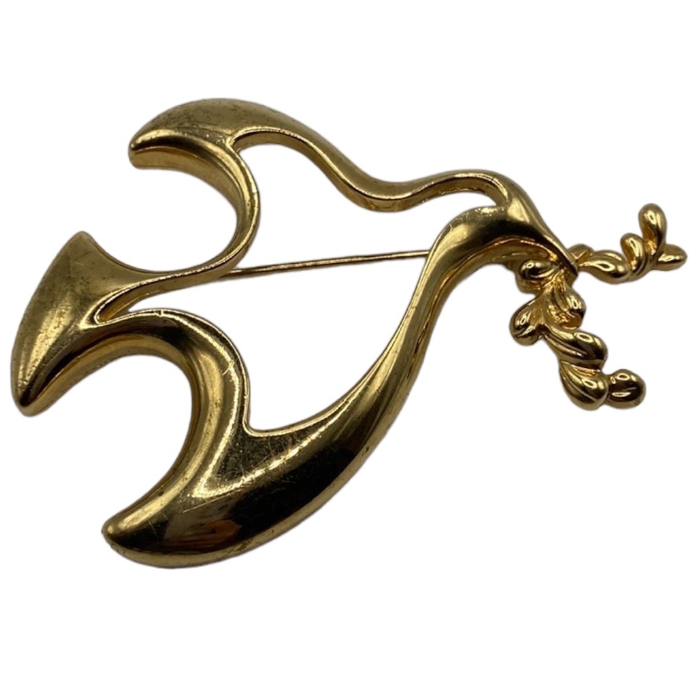 Givenchy olive branch peace on earth dove brooch